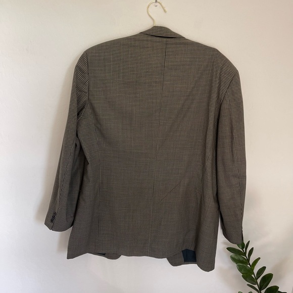 ERMENEGILDO ZEGNA Vintage Gingham Suit Jacket Sports Blazer Size 46R US - Picture 12 of 12
